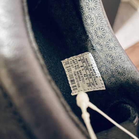 RARE 2007 Adidas Originals Gazelle Vintage Trainer Sample - Size 9 Black Leather - Picture 12 of 12